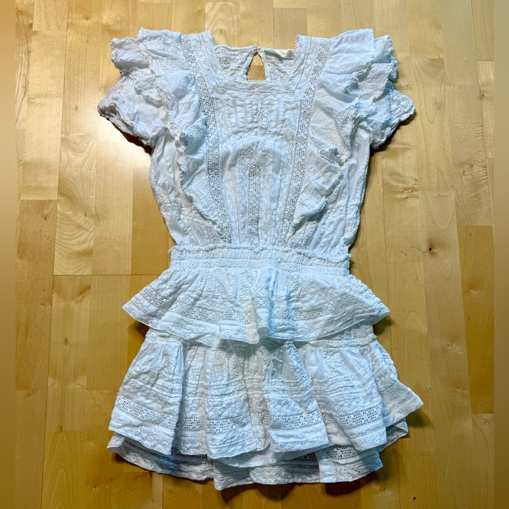LOVESHACKFANCY White STELLA DRESS Size XS - Picture 4 of 6